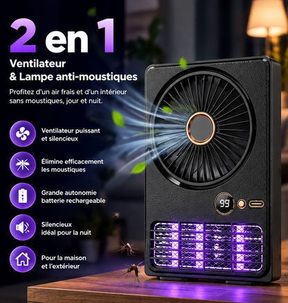 Ventilateur Anti-Moustiques 2-en-1