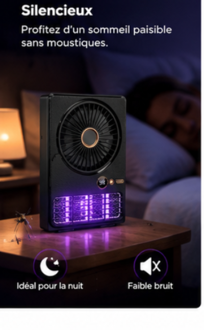 Ventilateur Anti-Moustiques 2-en-1