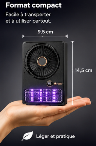 Ventilateur Anti-Moustiques 2-en-1